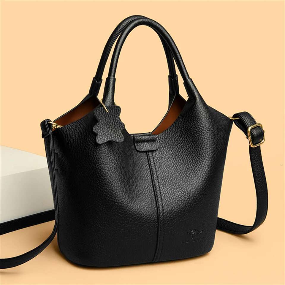 Soft Leather Handbags for Women Vintage Shoulder Bag Designer Ladies Large Capacity Bags Sac A Main