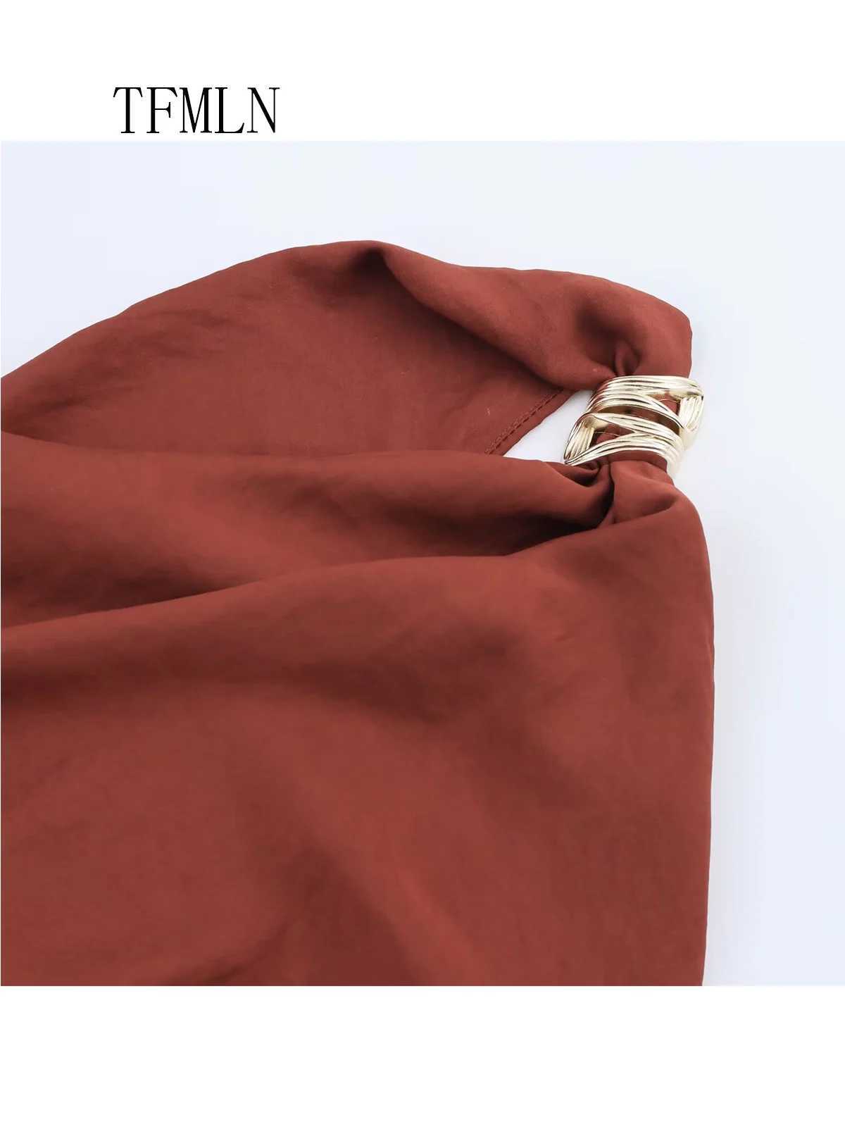 TFMLN Elegant Women Solid Midi Long Dresses 2025 Summer Fashion Sleeveless Thin Slim Party Dress Chic Causal Beach Style DressXJ250514