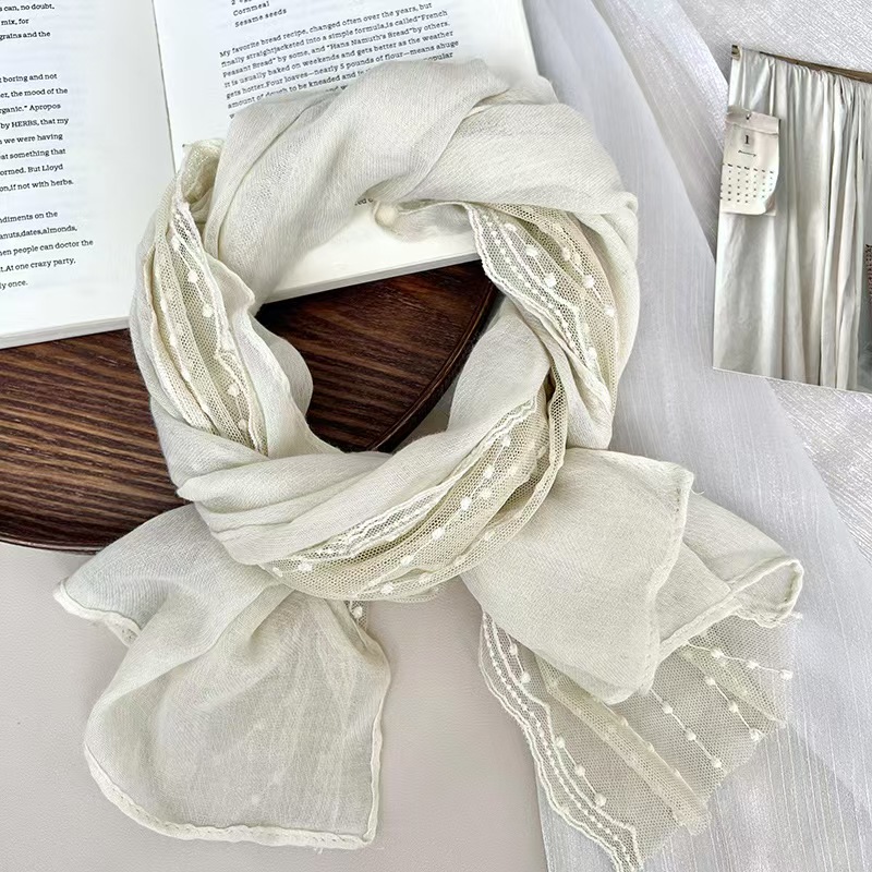 T704 scarf women's winter high-end niche design literary cotton and linen neck protection scarf travel scarf shawl silk scarf