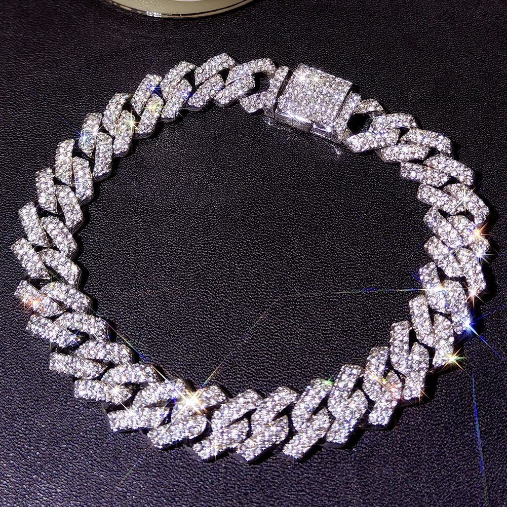 Flatfoosie Hip Hop Iced Out Chunky Cuban Chain Anklets For Women Rhinestone Link Ankle Bracelet Beach Barefoot Jewelry 250513