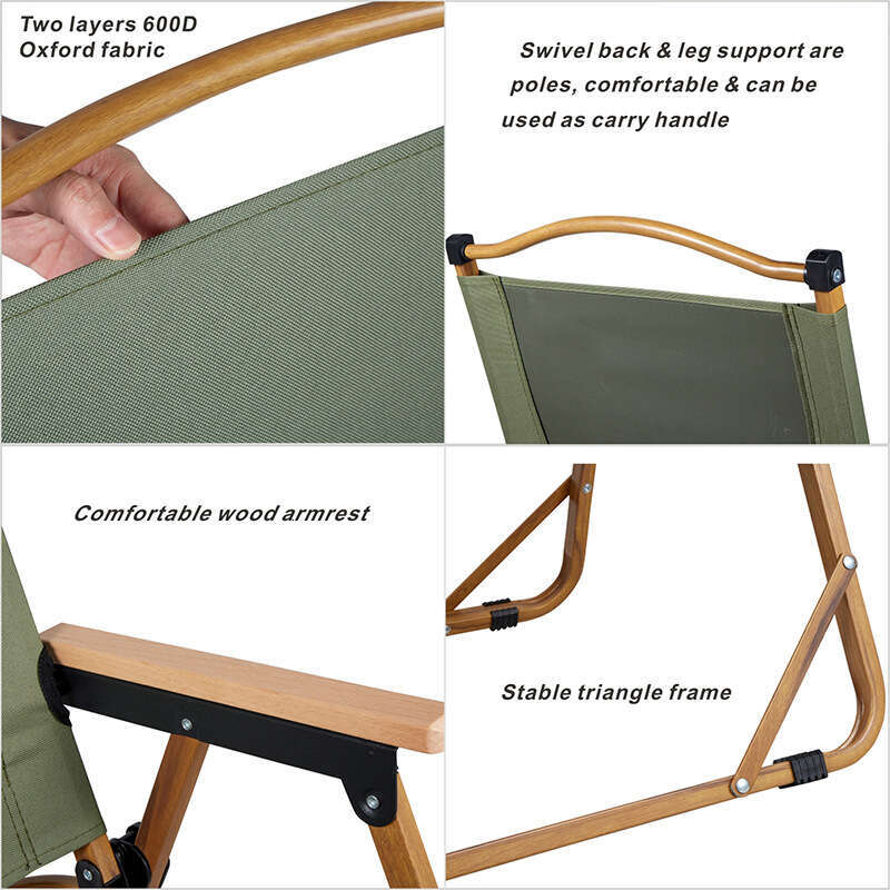 Outdoor portable folding Kemite chair, aluminum alloy table, ultra light backrest seat, camping supplies, beach chair