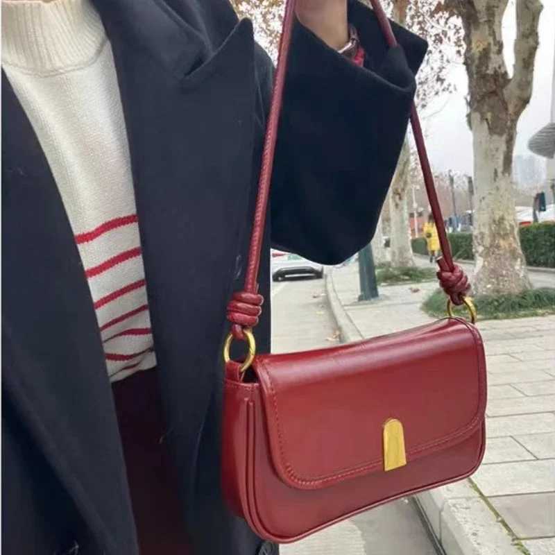 All My Ins Vintage Fi Shoder Bags Off Lady Korean Chic Simple Handbags Elegant Y2k Wen Casual Underarm Bag Z250514