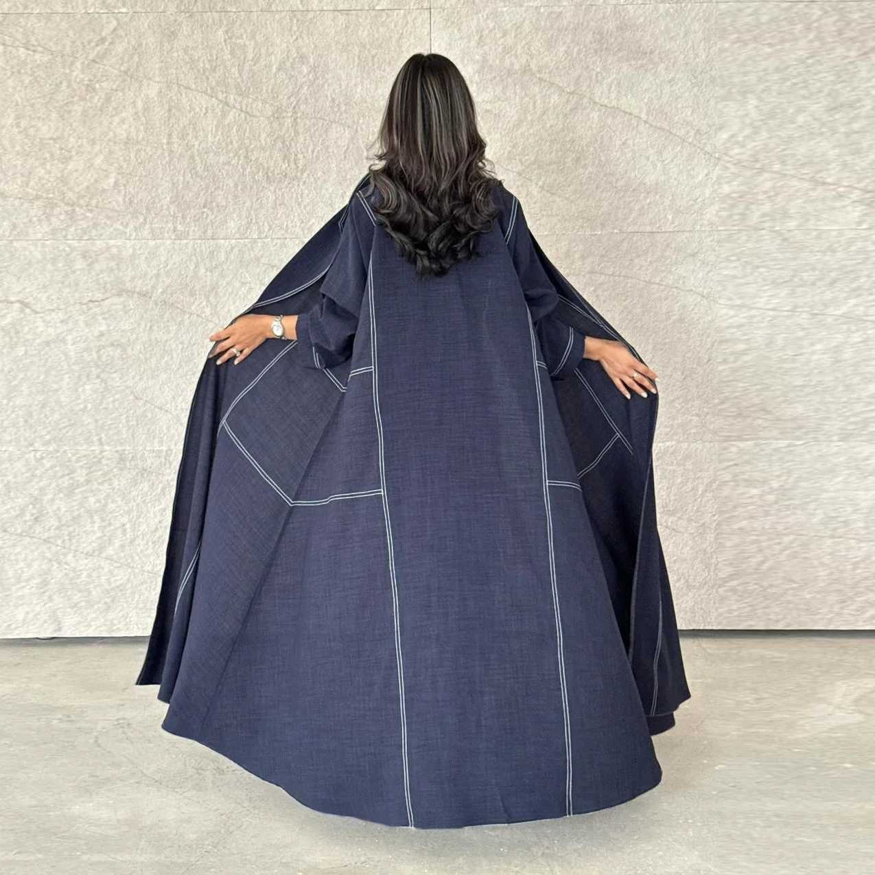 Eid Open Kimono Abaya Dubai 2025 Denim Muslim Modest Dress for Women Kaftan Islam Robe Femme Musulmane Jalabiya Ka Djellaba X250514