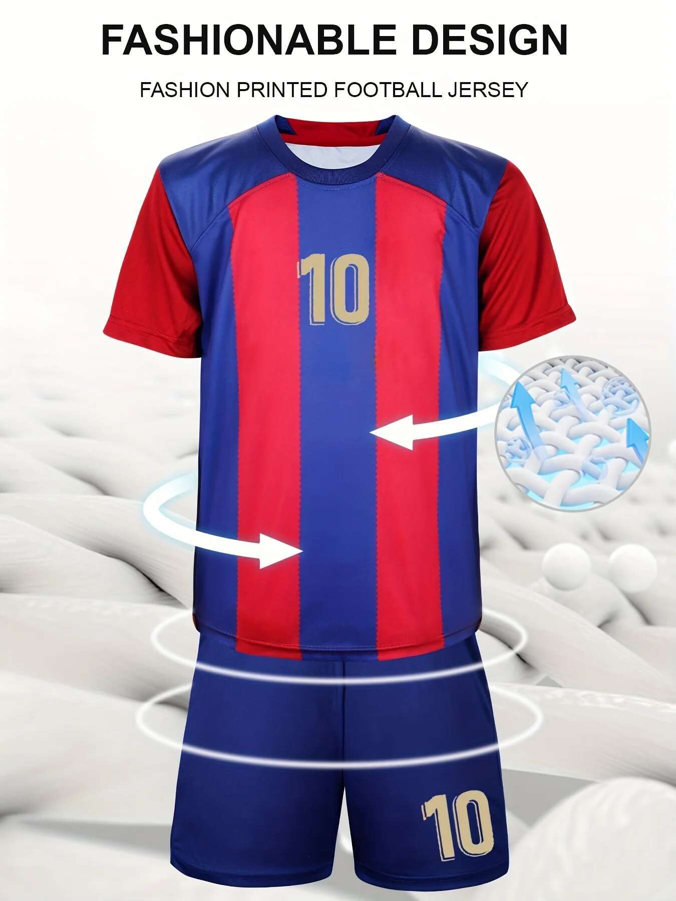 2025 Summer New Children's Retro Jersey Blazer Children's Casual Short Sleeve T-Shirt HD 3D Printed Breathable Set
