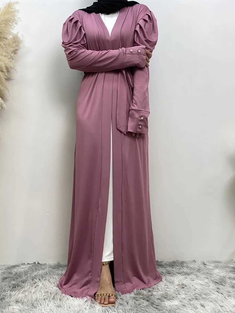 Muslim womens robe autumn and winter new sales fashion loose solid color cardigan Turkey Saudi fashion womens wear X250514