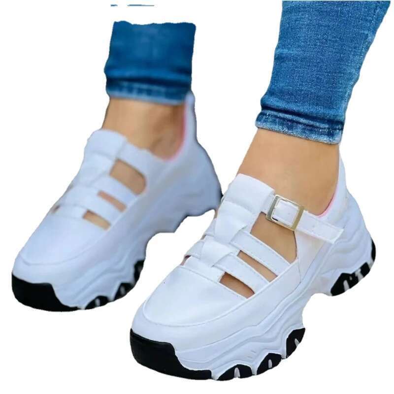 New Thick-soled Sports Fashion Casual Comfortable Slip-on Flat Women's Heightening Vulcanized Shoes