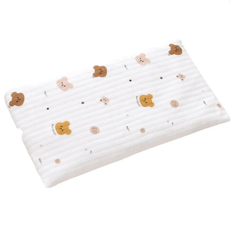 Baby Pillow Baby Head Support Buckwheat Shell Pillow Cartoon Pattern Baby Flat Pillow Suitable for Babies Aged One to Six Months 250514