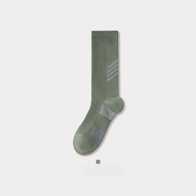 Designer Socks New Men s Bicycle Towel Bottom Sports Professional Running Socks Sweat Absorbing Middle Socks Men s Sports Socks Night Reflective Socks