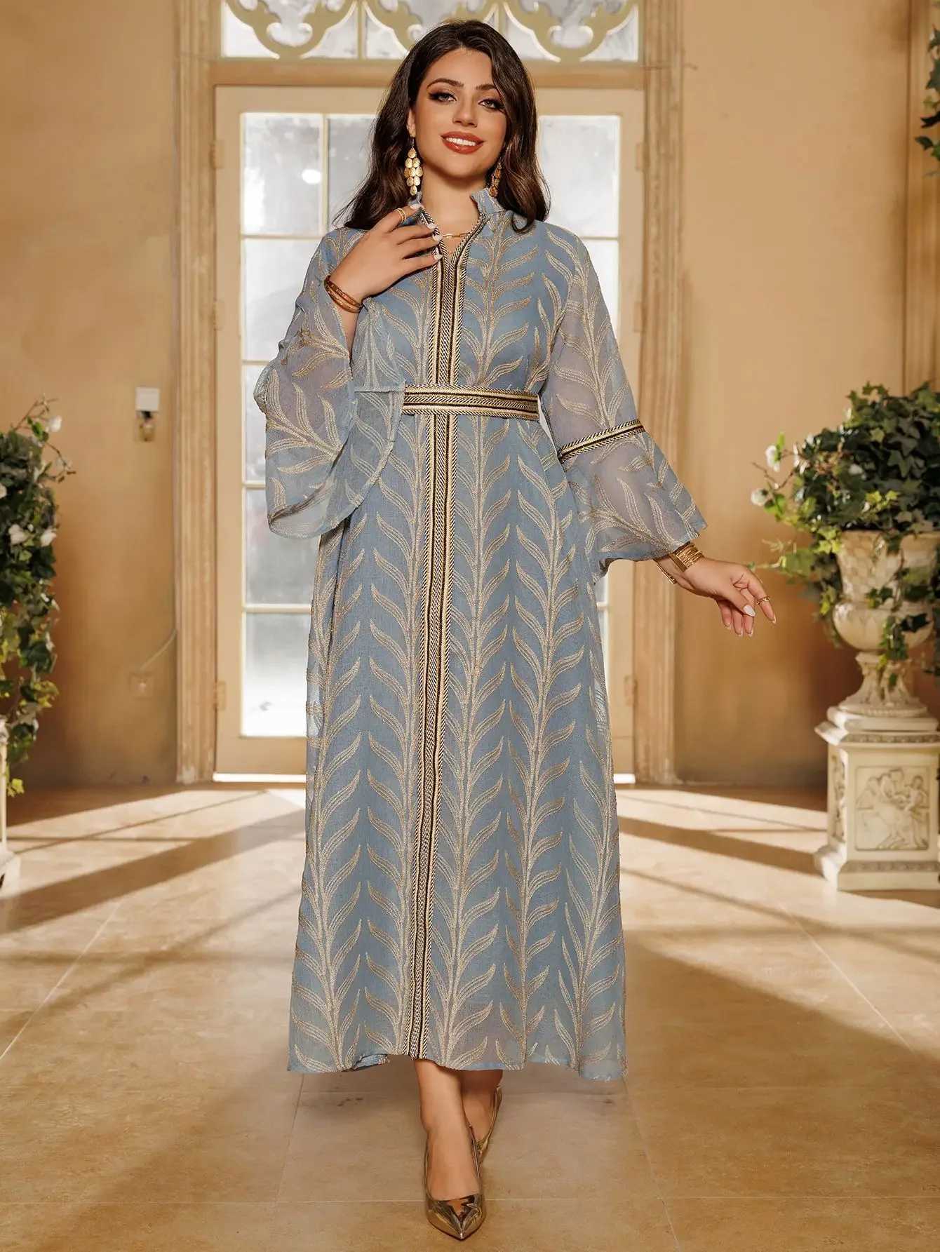 Eid Muslim Dress for Women Embroidery Islam Jalabiya Ramadan Djellaba Arab Robe Turkey Kaftan Dubai Abaya Caftan Marocain Femme X250514