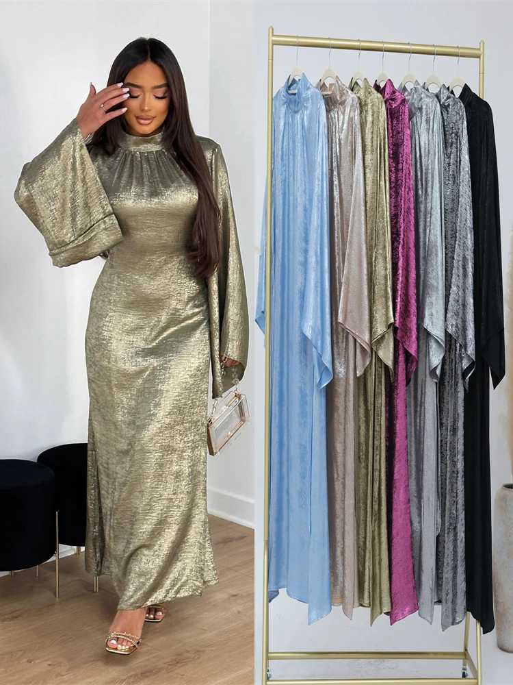 Shiny Satin Abaya Dubai Luxury 2025 Muslim Islam Abayas For Women Kaftan Dress Ka Caftan Marocain Femme Vestidos Musulmanes X250514