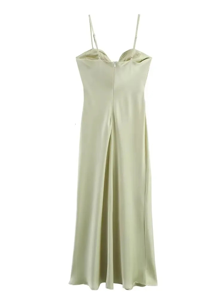 TFMLN Summer Women Solid Strap Dresses Elegant Female Sleeveless Backless Thin Long Party Dress Chic Causal Slim 250514