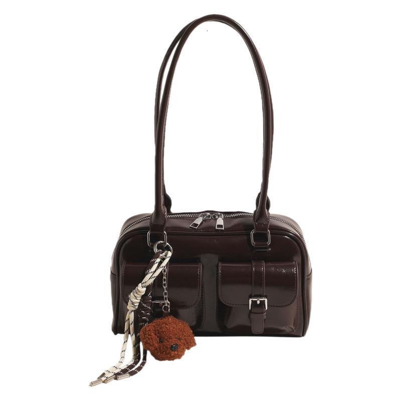 25 year black swan pillow bag, women's new style, light luxury, niche pu, high-end feeling, hand-held bill of lading shoulder bag