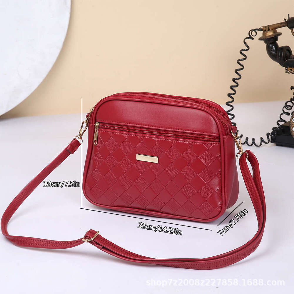 Women's Handbag, Women's Diamond Grid Crossbody Single Shoulder 2025Pu Square Bag, New Trendy And Versatile Small Bag
