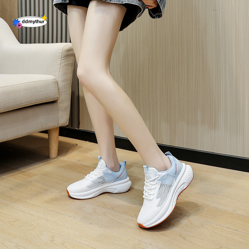 Sports for women in the spring of 2025, new summer styles, mesh breathable and lightweight running shoes, shock-absorbing white shoes ddmythur