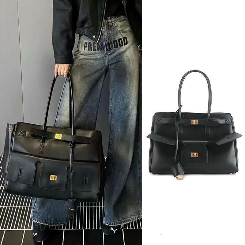 Genuine Leather Tote Bags for Women Large Capacity Travel Shoulder Bag Designer Handbags Ladies Shopping Purse