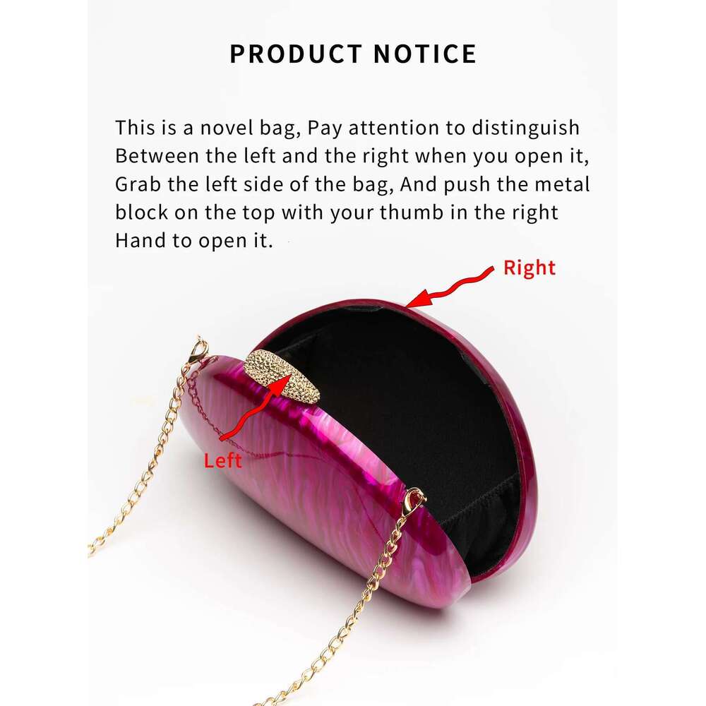 European And American New Shoulder Crossbody Marble Pattern Special-Shaped Shell Acrylic Fashion Wedding Dinner Clutch Bag