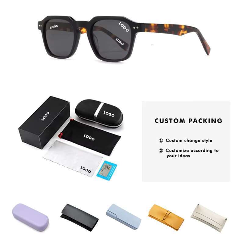 2025 Unisex UV400 Polarized Sunglasses with Acetic Acid Gradient Lens Fashion Design Gafas De Sol Polarizadas Logo