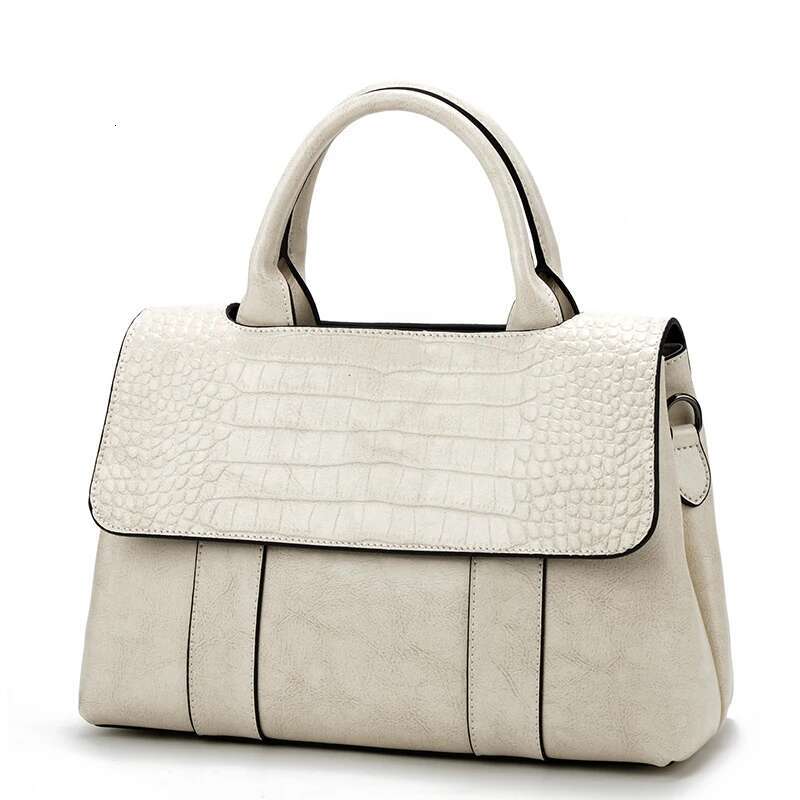 Genuine Leather Women's Handbags 2024 Fashion Lady Briefcase Large Capacity Crocodile Pattern Shoulder Crossbody Bags