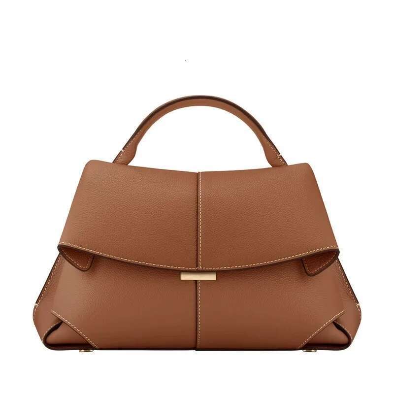 New Leather For Women, Niche Design, Fashionable Pleated Shoulder Bag, Smile Bag