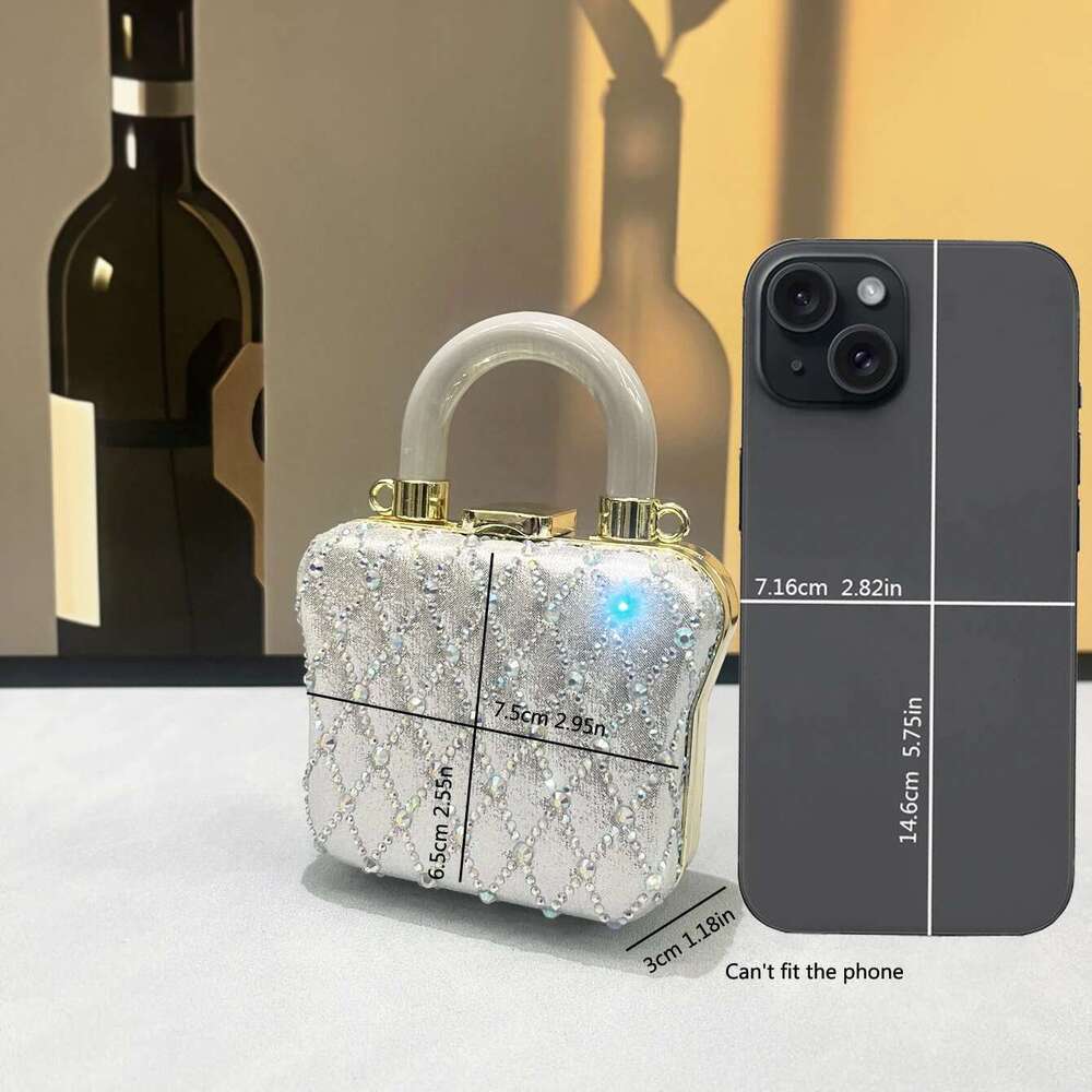 mini small Designer shoulder bags Evening bag Purses and handbag funny shape Clutch purse Party Sparkling rhinestone
