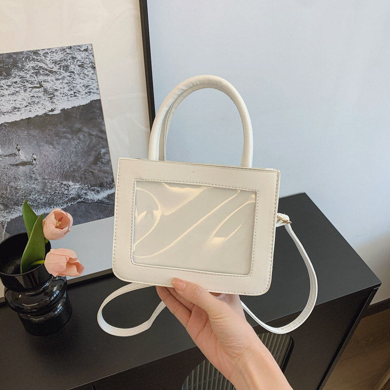New White Simple New Free Delivery Designer Bag Luxury Bag Fashionable Transparent With Large Capacity Makeup Storage Bag Portable And Luxury Feel Han