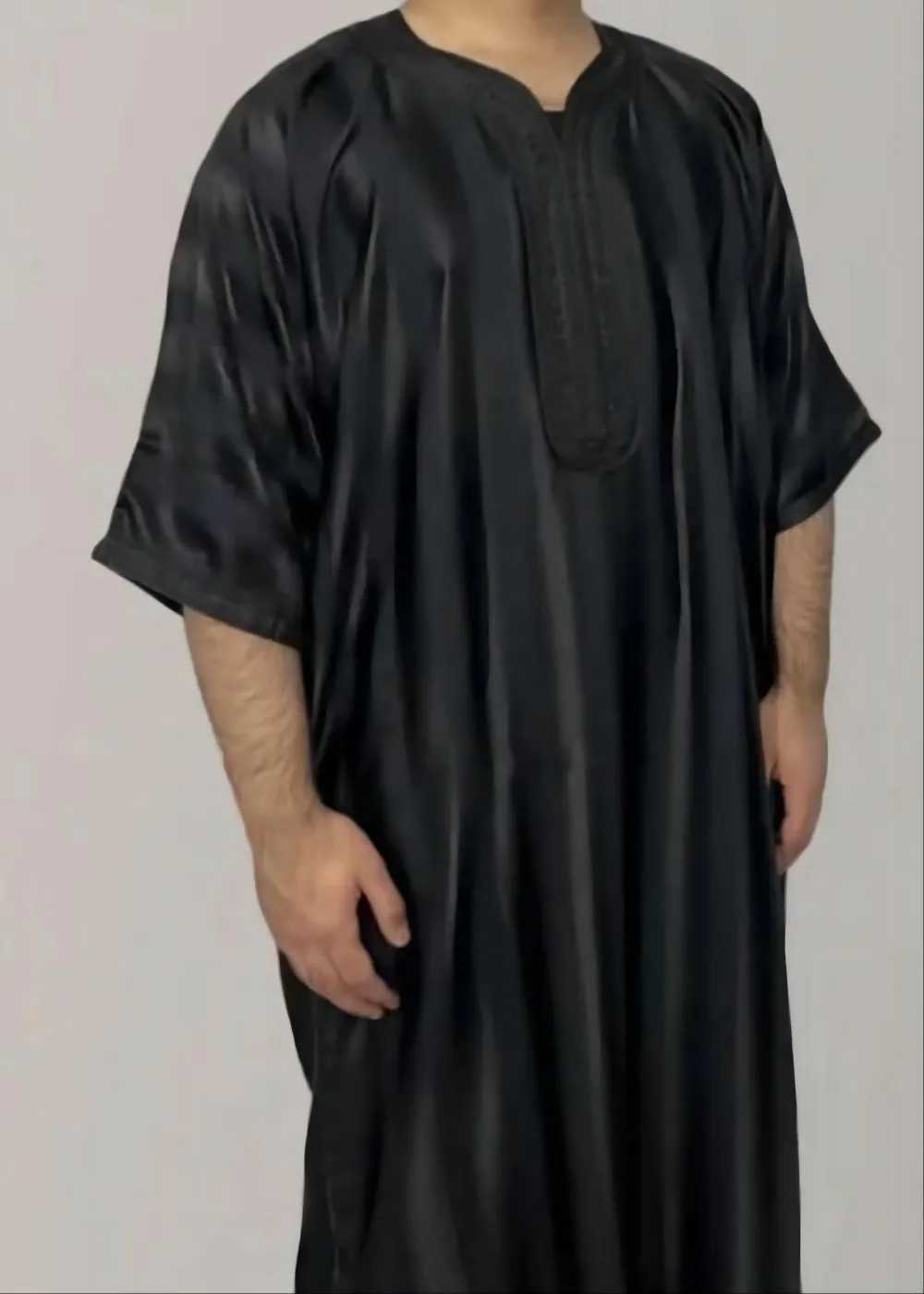 Eid Muslim Men Kaftan Long Robes Stripe Printing Loose Ramadan Leisure Traditional Ethnic Middle East Kurta Arab Turkish Dubai X250514
