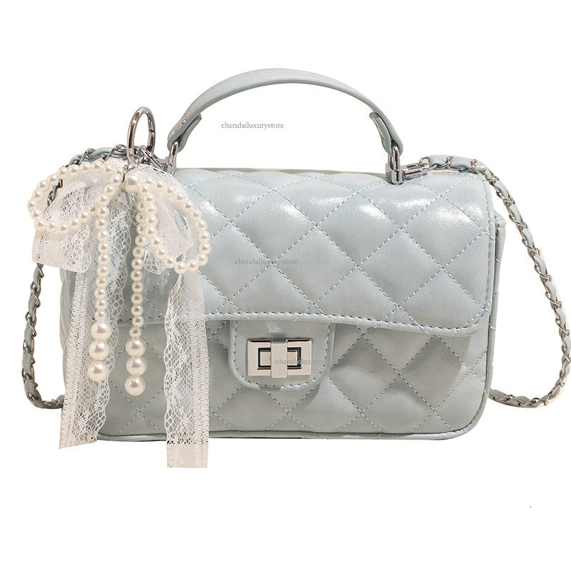 2025 Free Shipping Designer Women's Handbag French Diamond Mesh Chain Shoulder Crossbody Bag Summer New Fashion Small Square Bag Versatile Phone 