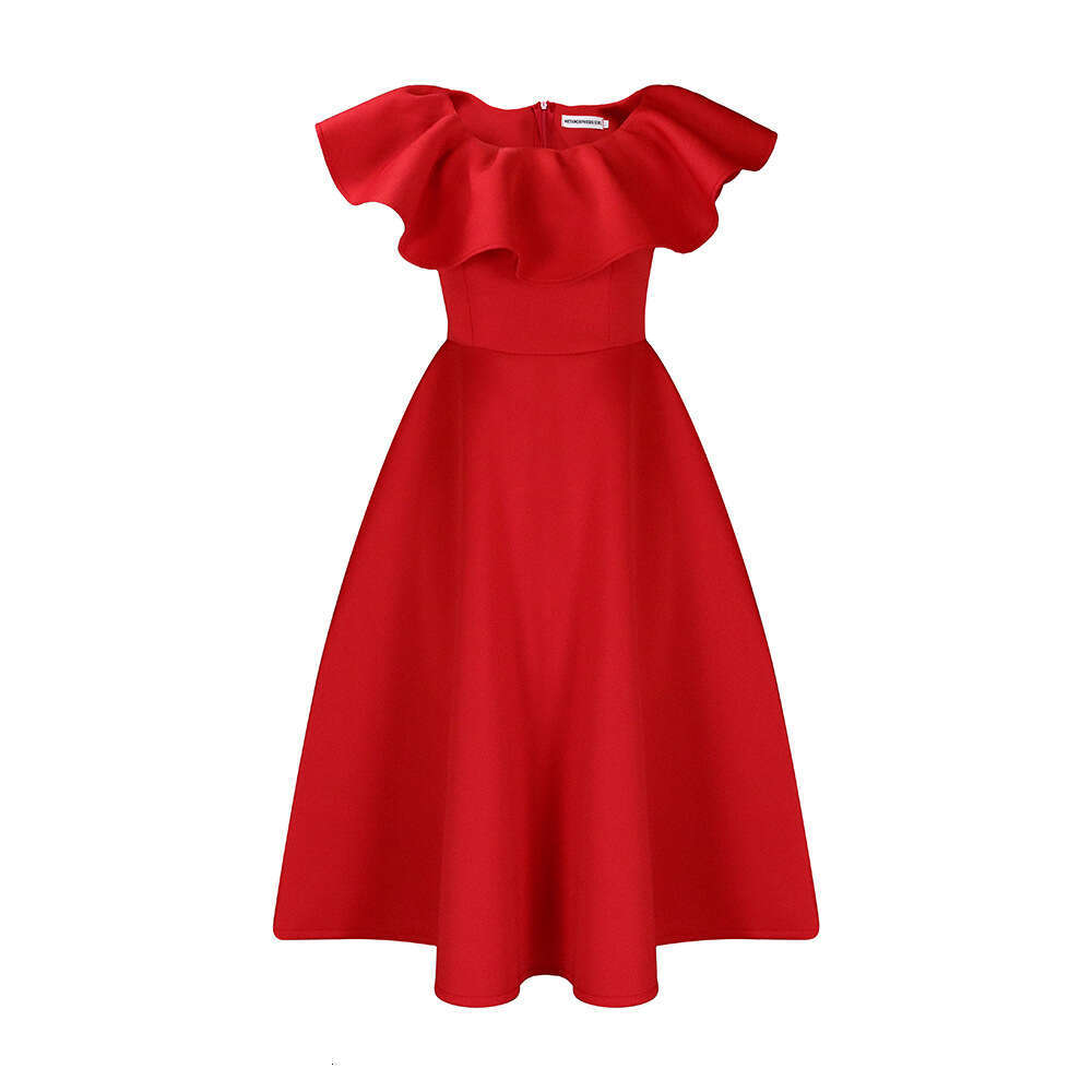Women's Wear Women's Wear Fashionable And Elegant Ruffle Large Skirt, Banquet Dress, Evening Dress