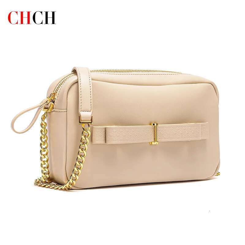 CHCH Crossbody 2025 New Black Simple Camera Women's Commuter Chain Bag 250514