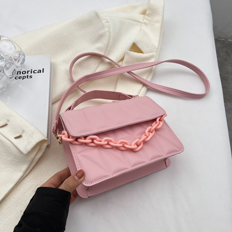 Free Delivery Designer Bag Women's Shoulder 2025 Trend Fashion Portable Small Square Simple Lingge Popular Crossbody Bag Luxury Bag