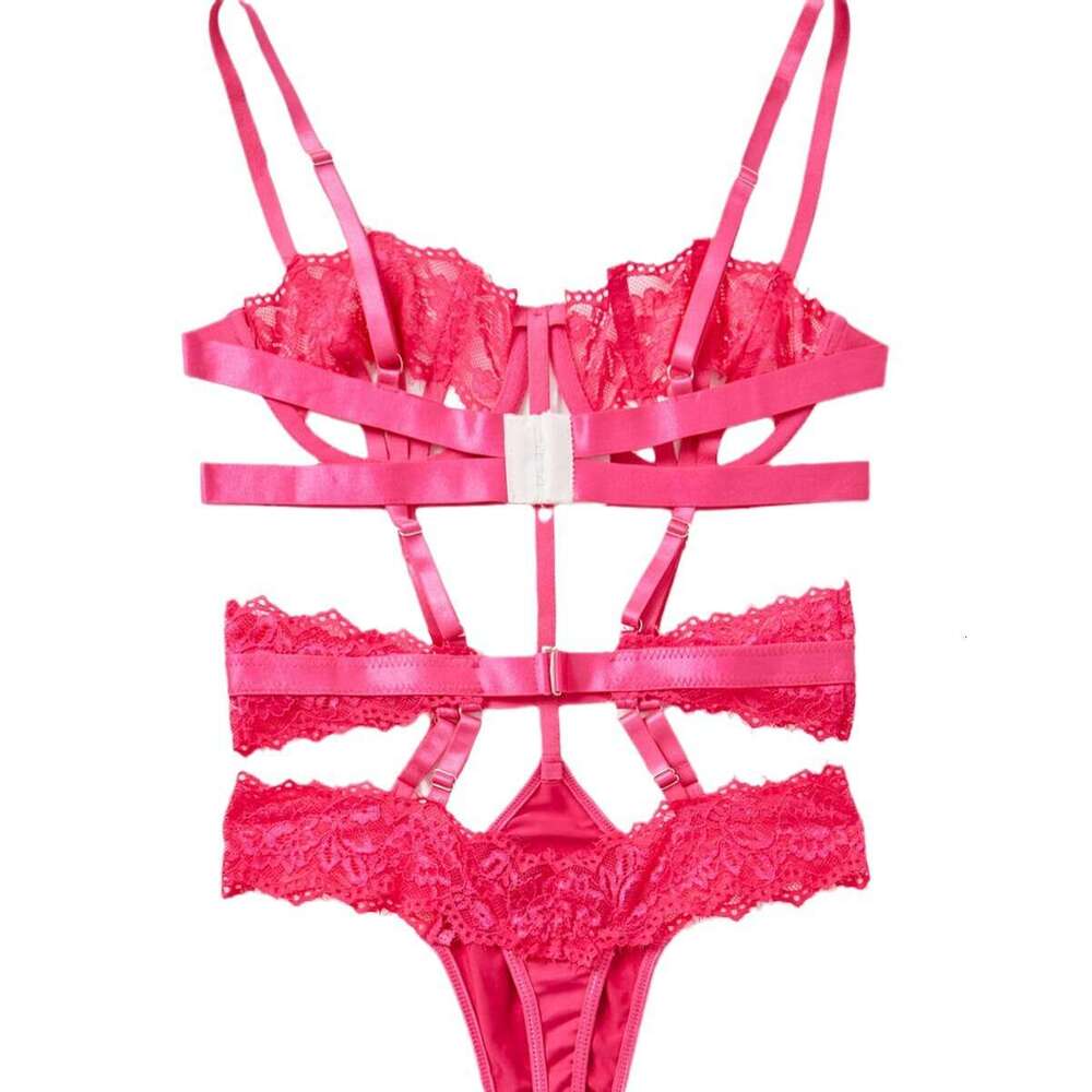Sexy Lace Lingerie Ins Lace Embroidery Hollow Splicing Ribbon Perspective Sexy Underwear Women S M KQ