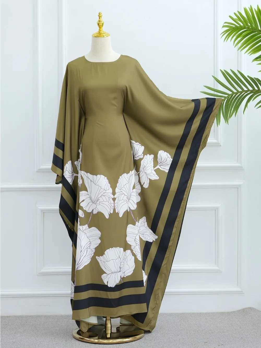 Women Bat Slve Dress Muslim Abaya Print Caftan Party Dresses Arab Long Robe Morocco Dubai Kaftan Vestidos Largos Jalabiya 2025 X250514