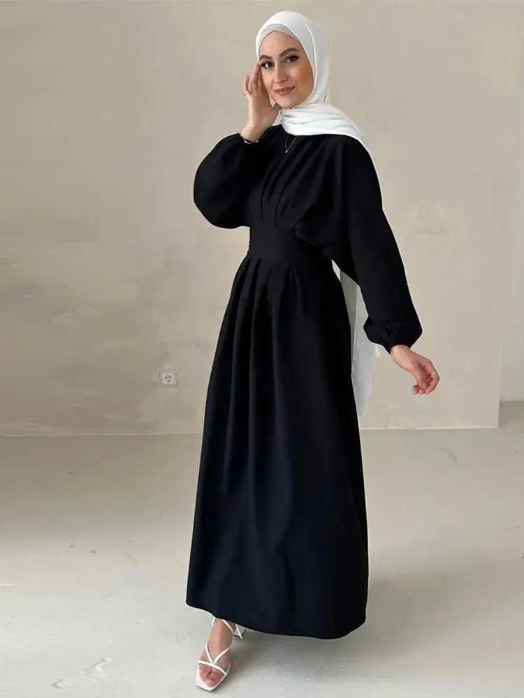 Ramadan White Dubai Linen Abaya Dresses Islamic Clothing For Women Turkey Arabic Muslim Dress Robe Musulmane Femme Vestidos X250514