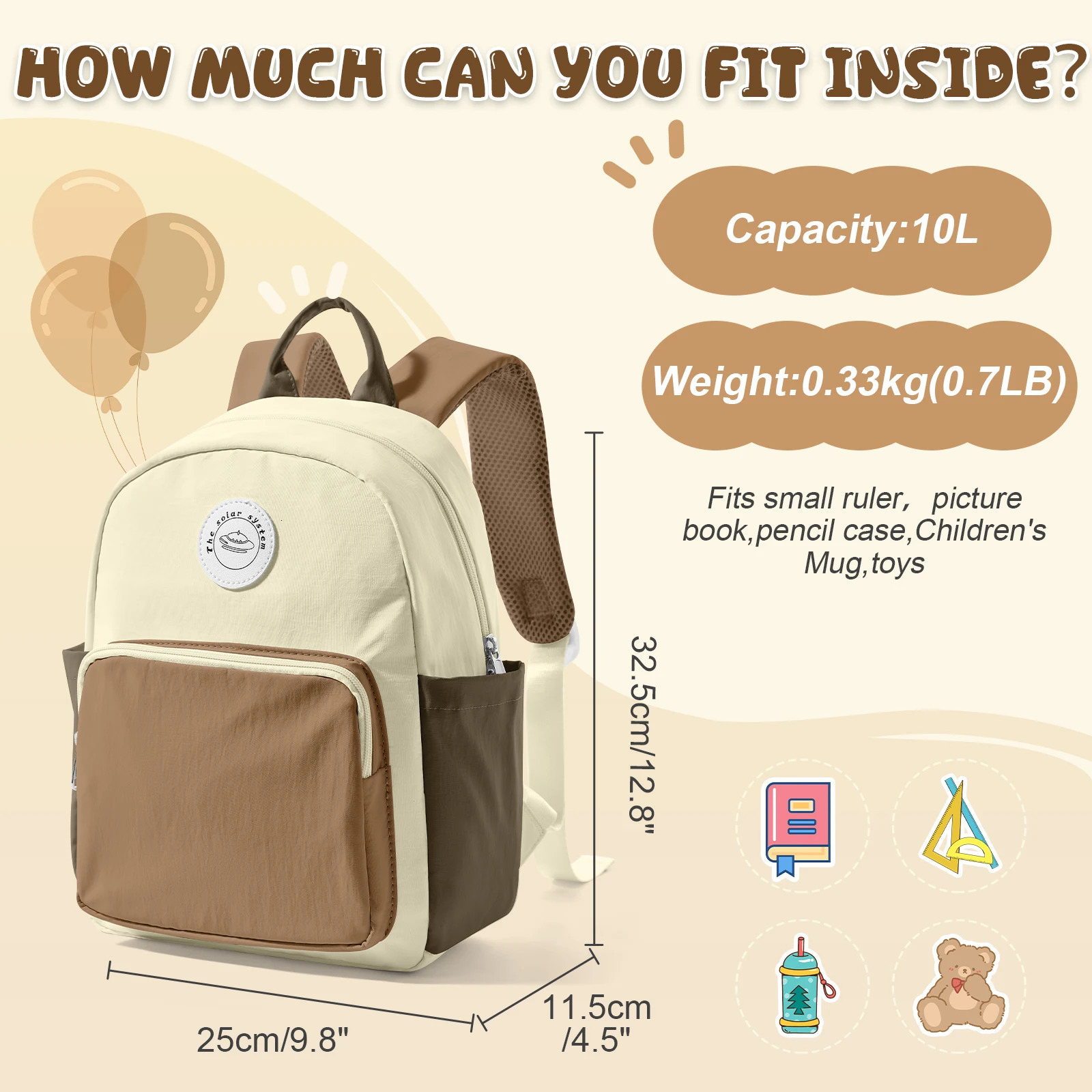 Childrens Backpack Colorful and Lightweight Schoolbag for Kindergarten KidsToddler Waterproof Cute School Backpack Travel Bag 250514