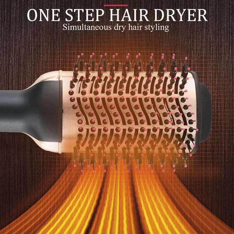 2025 Multi Functional Straightener Electric Hot Fluffy Comb Without Damaging Hair Dry Wet Roll Straight Dual Use NEW