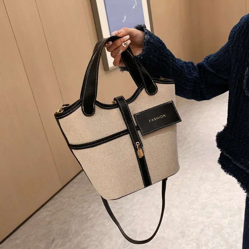 Summer Woven Bucket - Artisan Canvas Convertible Tote, Tactile Crossbody & Scandi Market Tote Styling