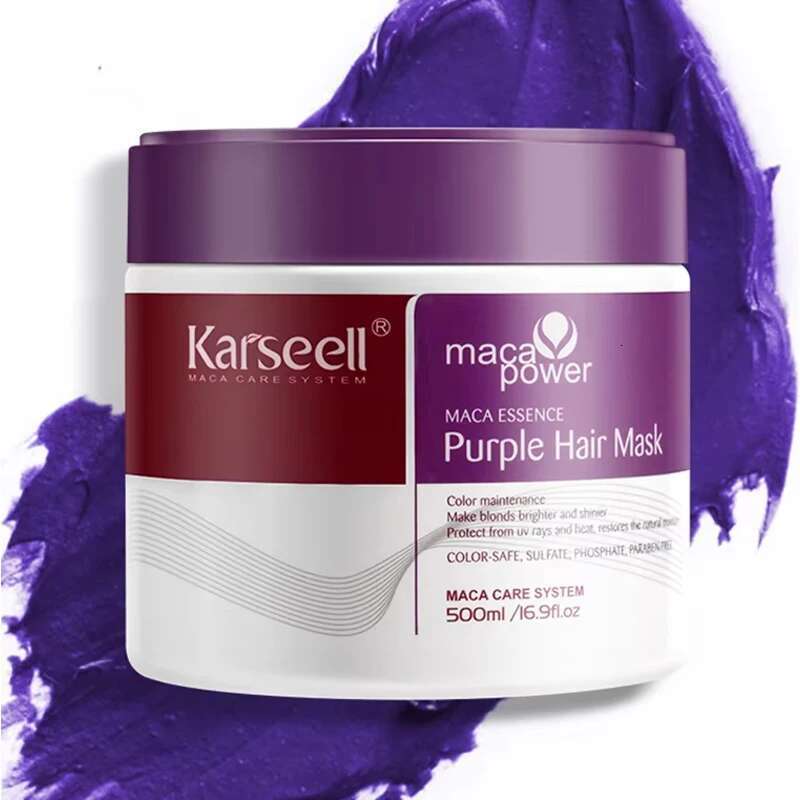 Karseell Purple Mask 16.90 Fl.Oz 500Ml Professional Neutralizes Brass Yellow Tones For Blonde Sier Gray Highlighted Hair