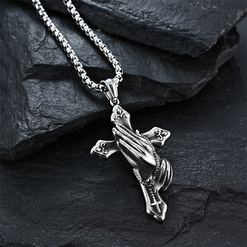 60cm European and American hip-hop retro pendant necklace with high quality and texture, suitable for both men and women