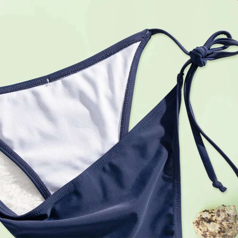 Solid Color Bikini Sets Bandage Swimwear Women Sexy Bikinis Triangle Bathing Suits Female Swimming Suit Low Waist Biquini 250514