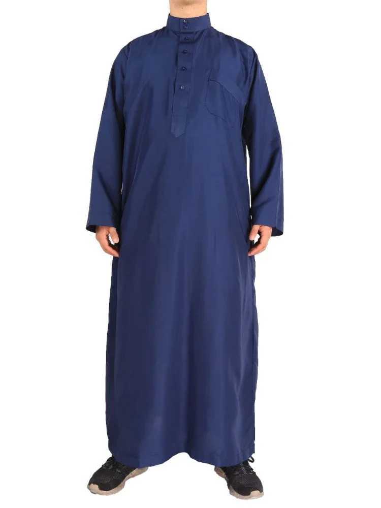 Eid Muslim Jubba Thobe Men Ramadan Embroidery Long Robe Kaftan Kimono Saudi Musulman Abaya Dubai Arab Turkey Islamic Clothing X250514