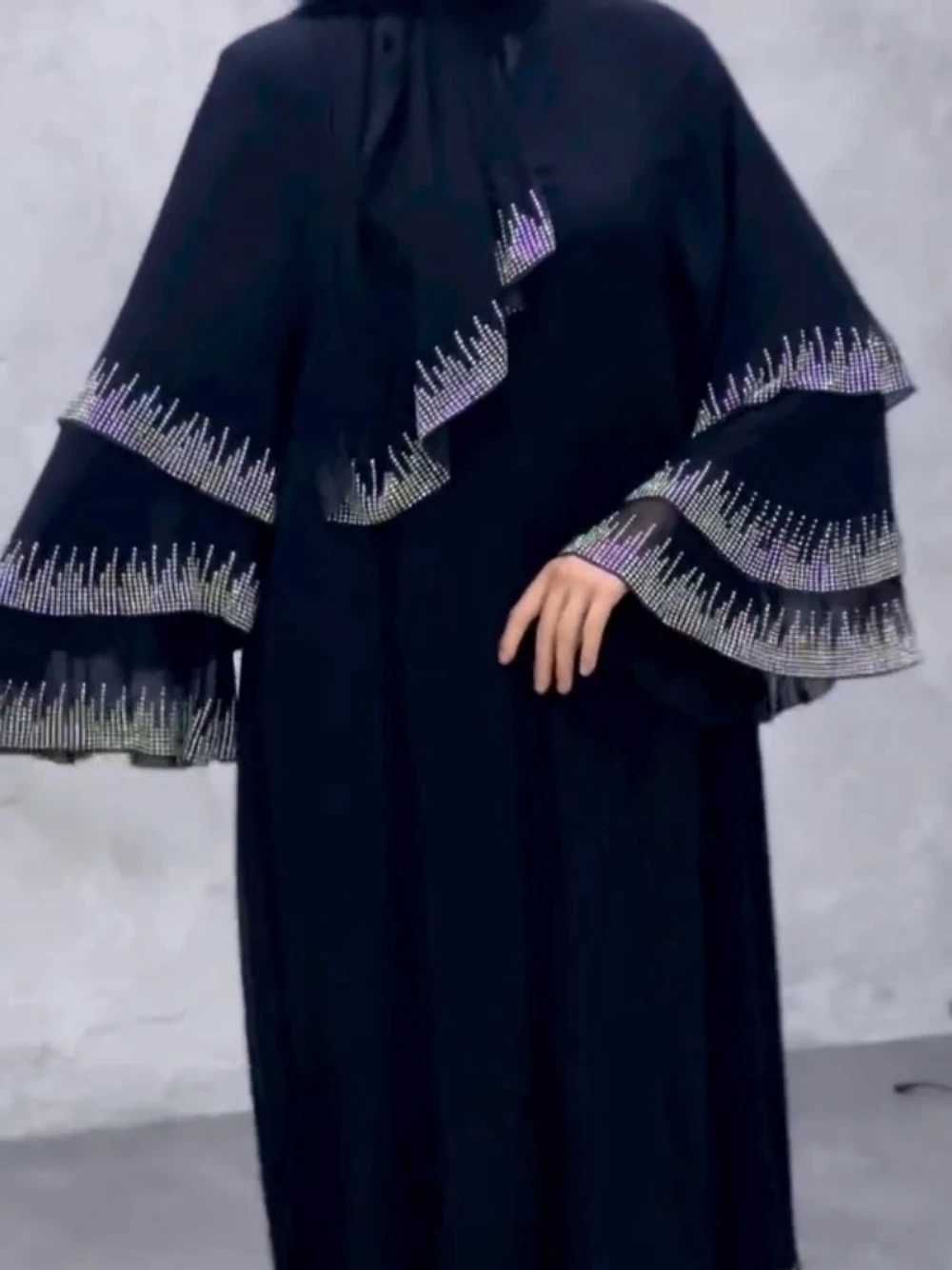 Black Modest the Middle East Evening Dress Charming Crystals A Line Plus Size Cocktail Party Wear Customized Arabic Women Robe X250514
