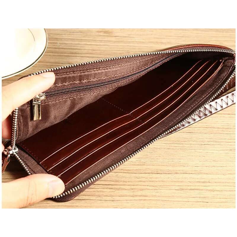New Mens Wallets Classic Long Style Card Holder Male Purse High Quality Zipper Large Capacity Phone Wallet for Men and Women