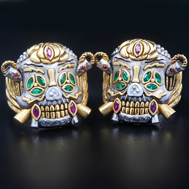 Skull Lucky Ring Movie Peripheral Sterling Silver Ring For Men 250509