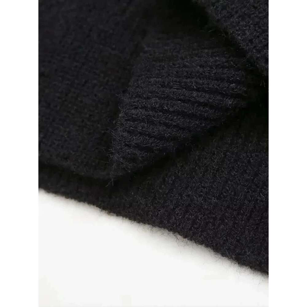 ZaZevity Autumn Winter Oversize turtleneck Sweater Loose Slimming Casual Design Sense Fashion Knit Top Outerwear