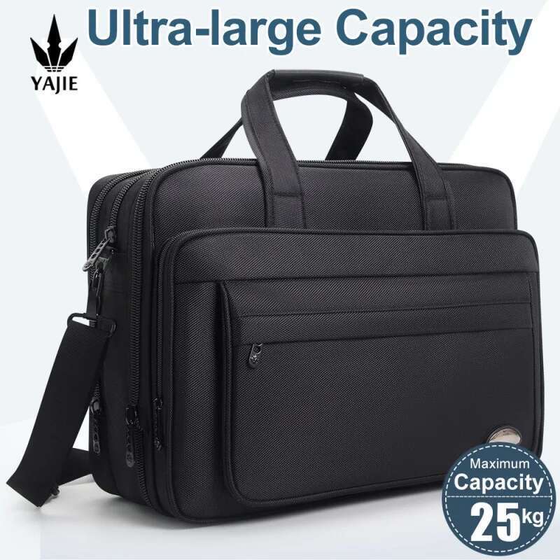 Large Capacity Briefcase Men Business 15.6 inch 17" 19" Laptop Shoulder Bags Canvas Handbags Notebook Bag messenger