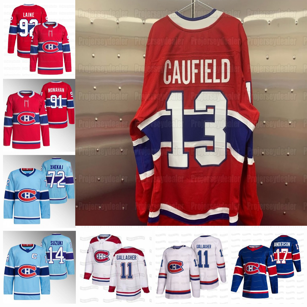 13 Cole Caufield 2024-25 92 Patrik Laine Canadiens Jerseys Lane Hutson Nick Suzuki Kirby Dach Arber Xhekaj Carey Price Josh Anderson Brendan Gallagher Sladkovsky