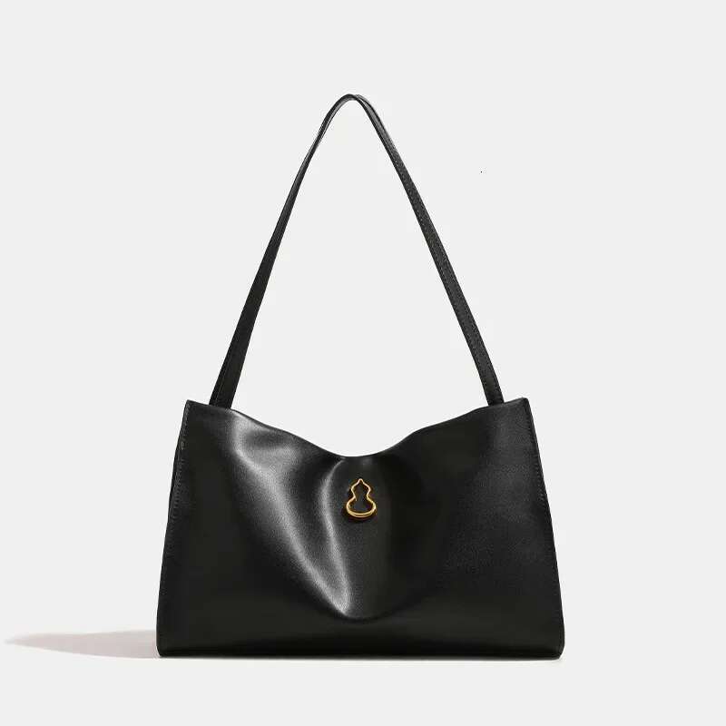Nichedesign Large Capacity Versatile Commuter Soft Single Shoulder Underarm Bag Of Sensation Half Slope Gourd Tote Ba