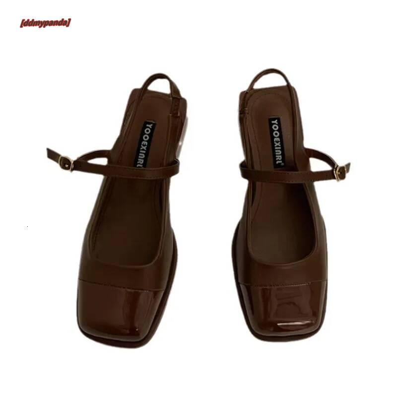 Mary Jane Women Pumps Elegant er Chunky Heel Square Toe Office Dress Shoes Party Loafers Woman atos De Mujer 240904 ddmypanda