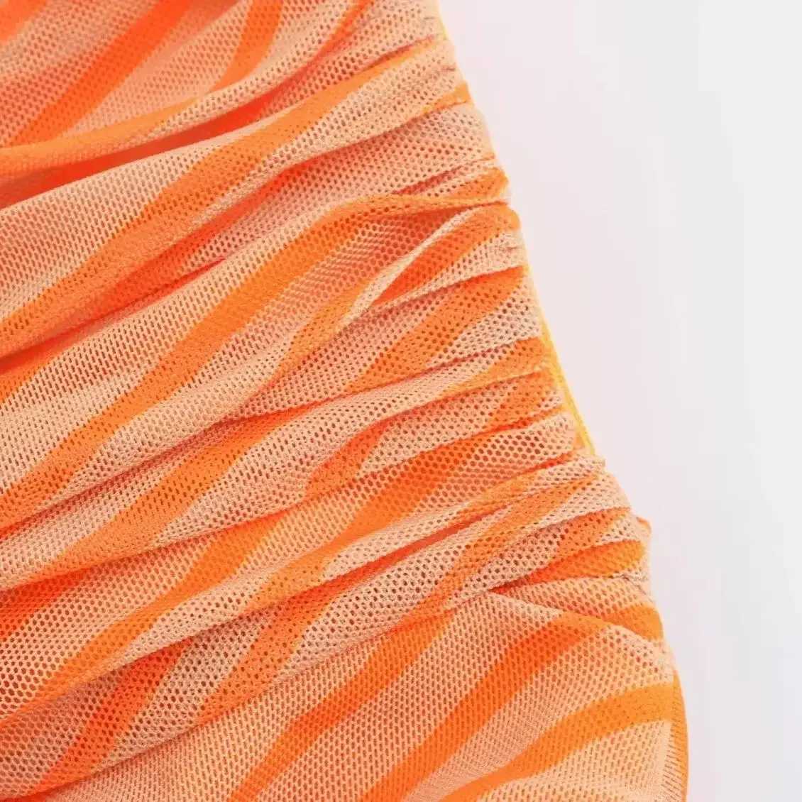 TRAFSHE Pleated Printed Silk Mesh Dress For Women Summer Backless Simplicity Sexy Beach Style Party Long Camisole DressesXJ250514