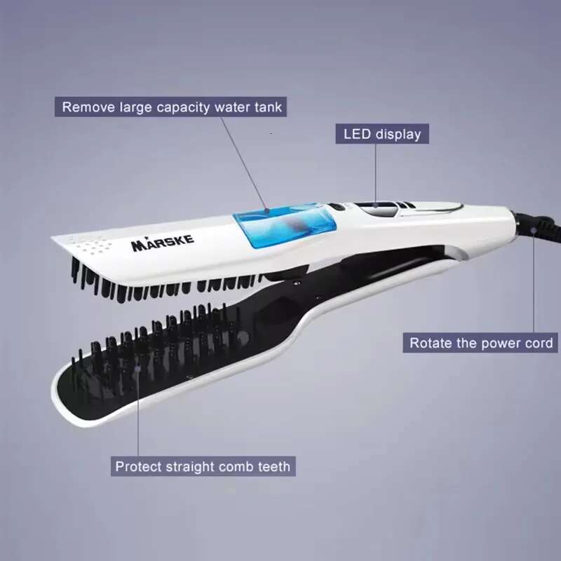 Professional fast electric Multi-functional dry and wet steam straightener PTC heating hair straighten